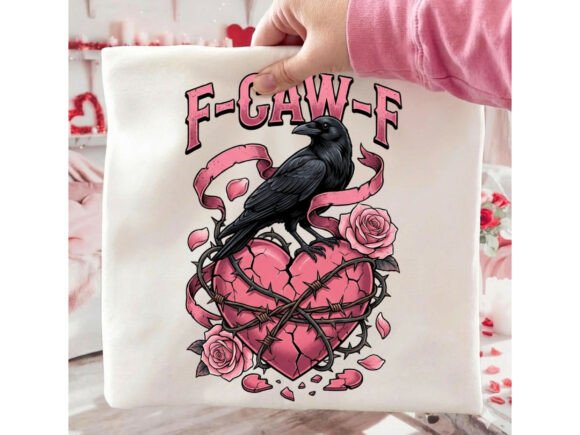Gothic Crow Anti Valentine Tshirt Png
