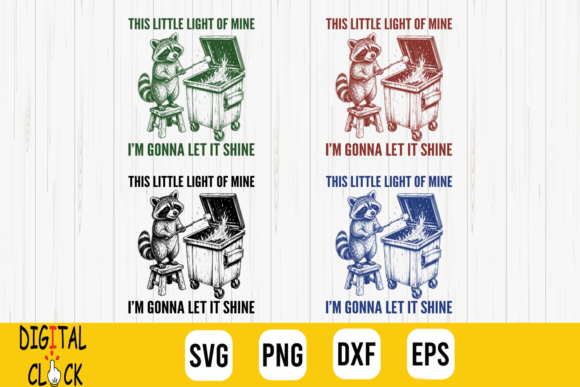 Raccoon Dumpster Fire Trash Panda SVG