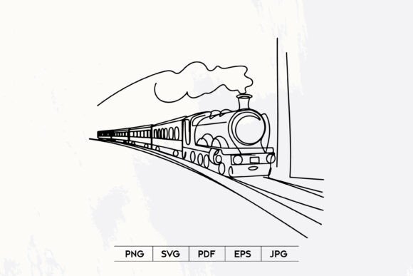 Review: Steam Train Perspective Line SVG for Embroidery