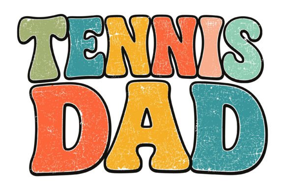 Tennis Dad Retro Typography SVG Review